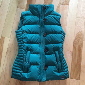 Small Teal MEC Down Vest Slim Fit